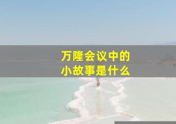 万隆会议中的小故事是什么