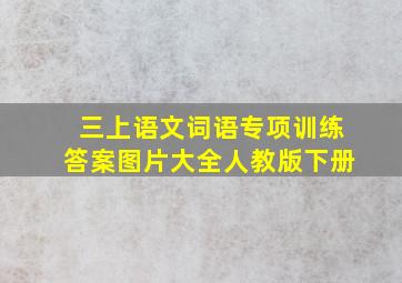 三上语文词语专项训练答案图片大全人教版下册