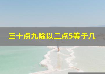 三十点九除以二点5等于几