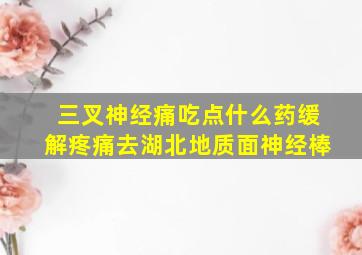 三叉神经痛吃点什么药缓解疼痛去湖北地质面神经棒