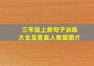 三年级上册句子训练大全及答案人教版图片