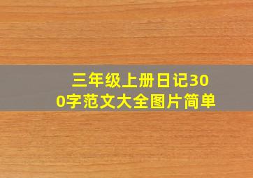 三年级上册日记300字范文大全图片简单