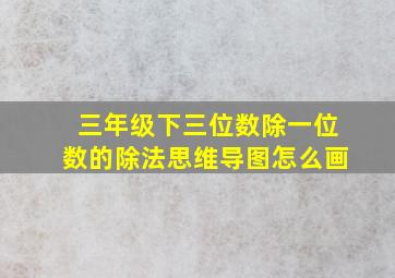 三年级下三位数除一位数的除法思维导图怎么画