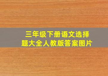 三年级下册语文选择题大全人教版答案图片