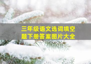 三年级语文选词填空题下册答案图片大全