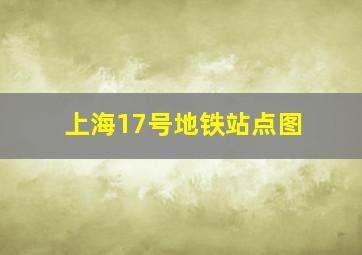 上海17号地铁站点图