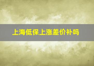 上海低保上涨差价补吗