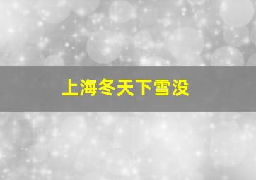 上海冬天下雪没