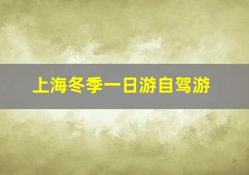 上海冬季一日游自驾游