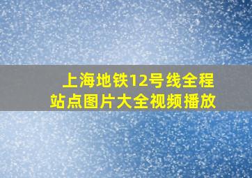 上海地铁12号线全程站点图片大全视频播放