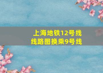 上海地铁12号线线路图换乘9号线