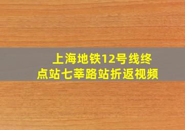 上海地铁12号线终点站七莘路站折返视频