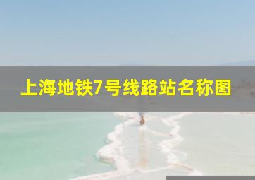 上海地铁7号线路站名称图