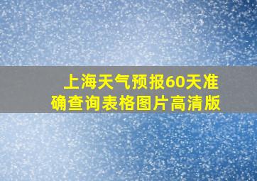 上海天气预报60天准确查询表格图片高清版