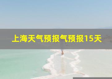 上海天气预报气预报15天