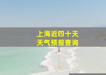 上海近四十天天气预报查询