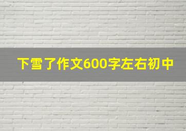 下雪了作文600字左右初中