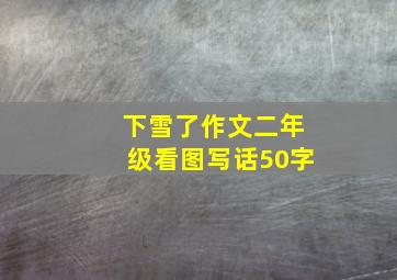 下雪了作文二年级看图写话50字