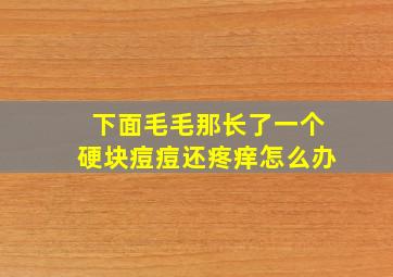 下面毛毛那长了一个硬块痘痘还疼痒怎么办