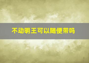 不动明王可以随便带吗