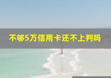 不够5万信用卡还不上判吗