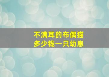 不满耳的布偶猫多少钱一只幼崽