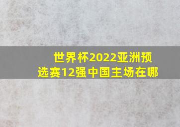 世界杯2022亚洲预选赛12强中国主场在哪