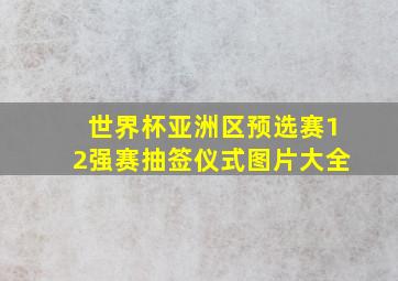 世界杯亚洲区预选赛12强赛抽签仪式图片大全