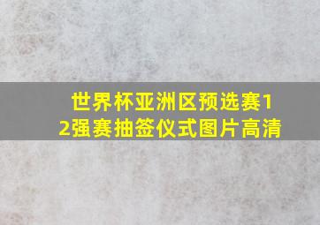 世界杯亚洲区预选赛12强赛抽签仪式图片高清