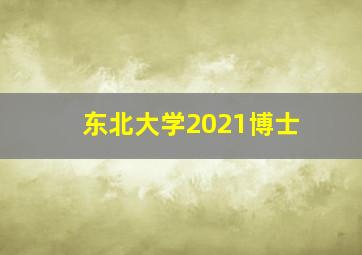 东北大学2021博士