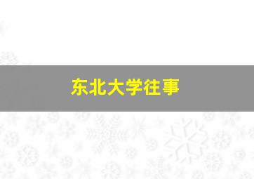 东北大学往事