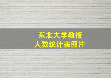 东北大学教授人数统计表图片