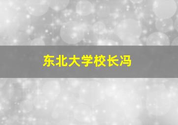 东北大学校长冯