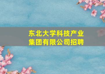 东北大学科技产业集团有限公司招聘