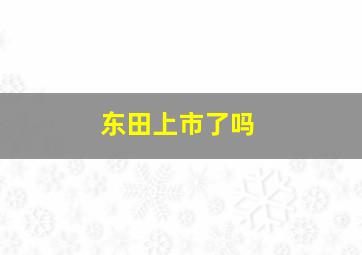 东田上市了吗