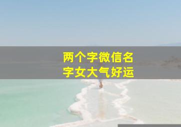 两个字微信名字女大气好运