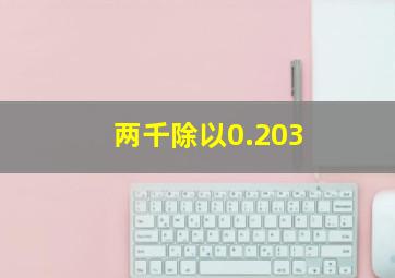 两千除以0.203