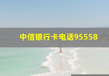 中信银行卡电话95558