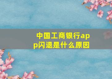 中国工商银行app闪退是什么原因