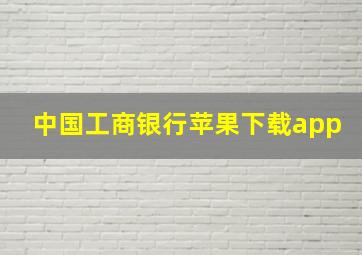 中国工商银行苹果下载app