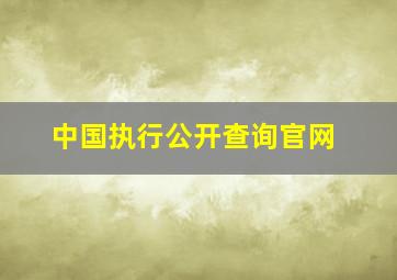 中国执行公开查询官网