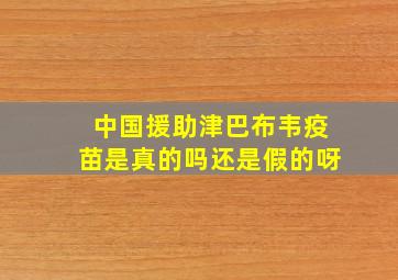 中国援助津巴布韦疫苗是真的吗还是假的呀