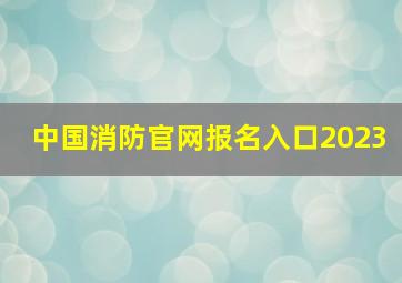 中国消防官网报名入口2023