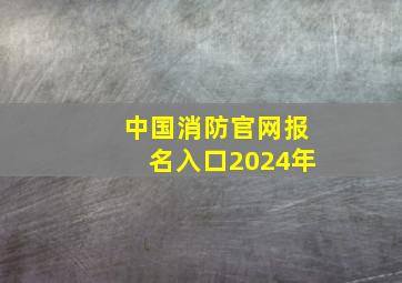 中国消防官网报名入口2024年