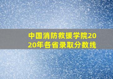 中国消防救援学院2020年各省录取分数线