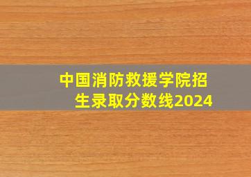 中国消防救援学院招生录取分数线2024