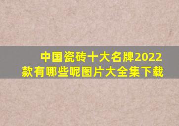 中国瓷砖十大名牌2022款有哪些呢图片大全集下载