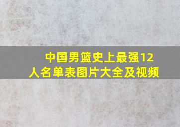 中国男篮史上最强12人名单表图片大全及视频