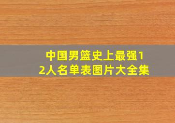 中国男篮史上最强12人名单表图片大全集