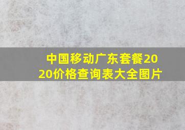 中国移动广东套餐2020价格查询表大全图片